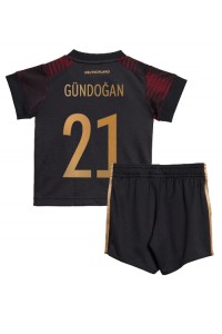 Tyskland Ilkay Gundogan #21 Babyklær Borte Fotballdrakt til barn VM 2022 Korte ermer (+ Korte bukser)